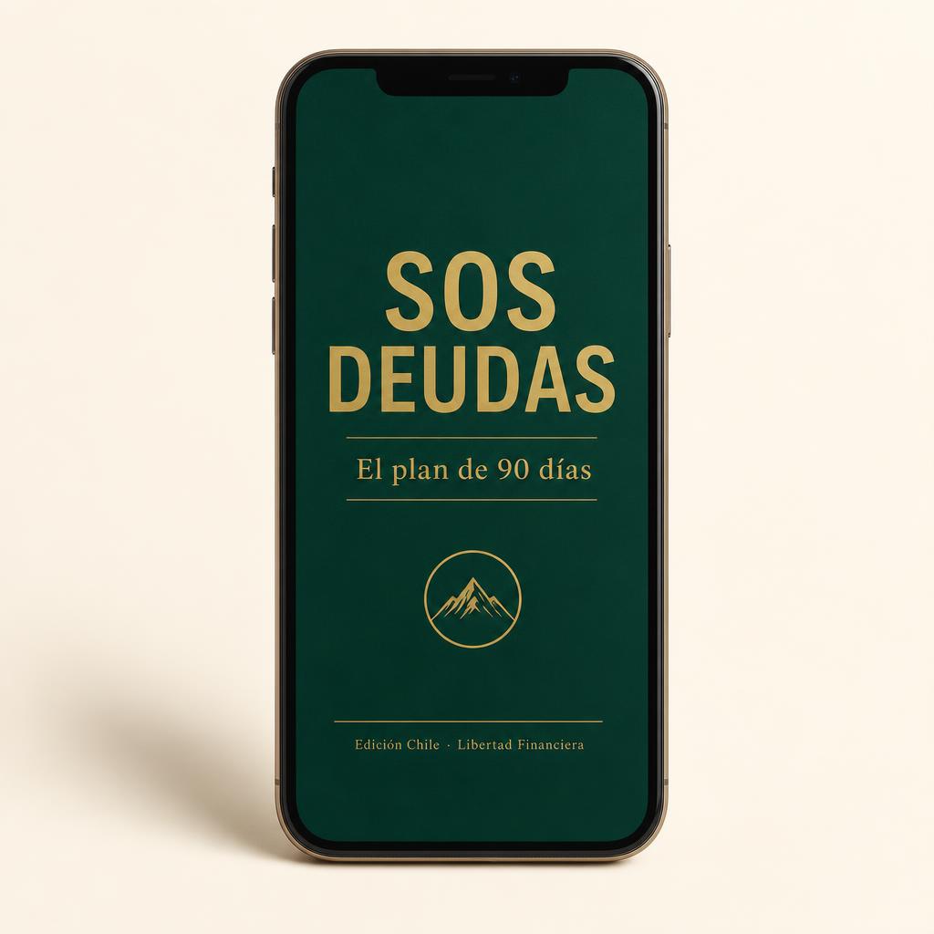 Portada del ebook SOS Deudas en la pantalla de un celular